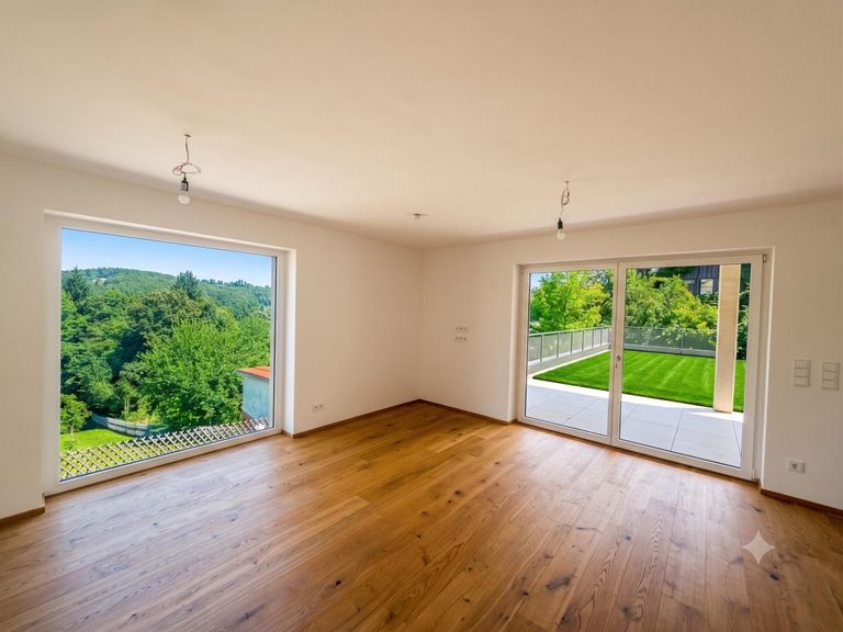 Der Ausblick vom Wohnzimmer