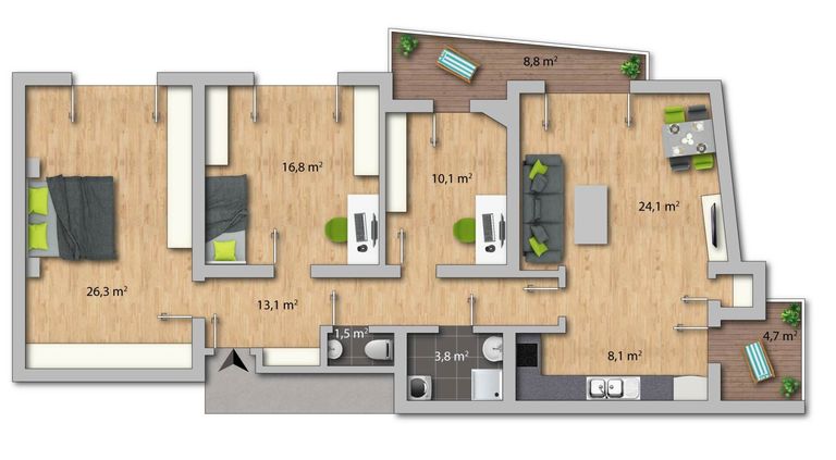 Grundrissplan Skizze