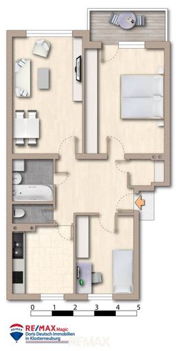 Grundriss möbliert