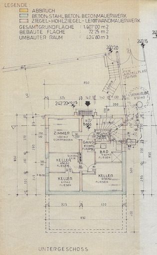 Plan Untergeschoß