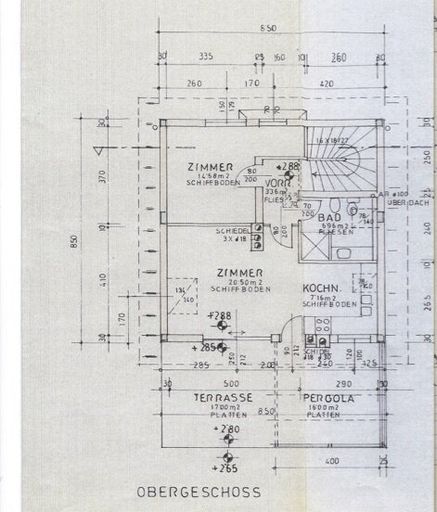 Plan Obergeschoß