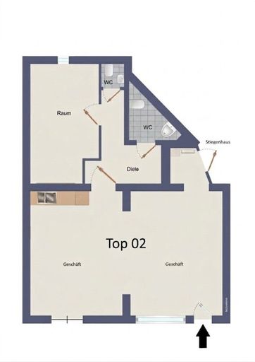 Grundriss schematisch_Eckertstraße 77_Top 02_8020 Graz