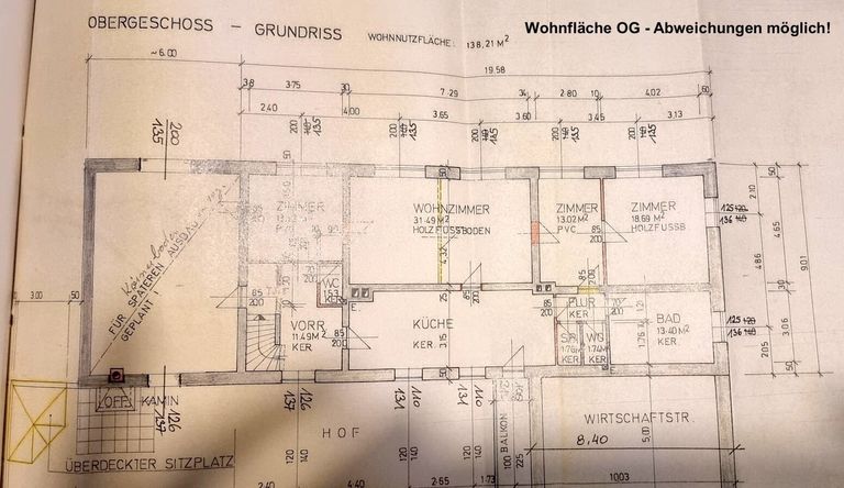 Grundriss OG - Abweichungen möglich!
