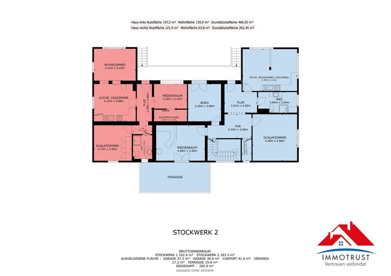Plan Obergeschoss