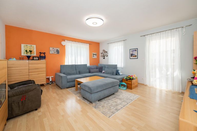 Wohnzimmer mit Zugang zur Terrasse EG