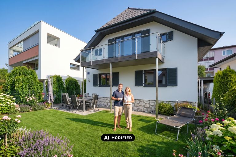 Blick zum Haus