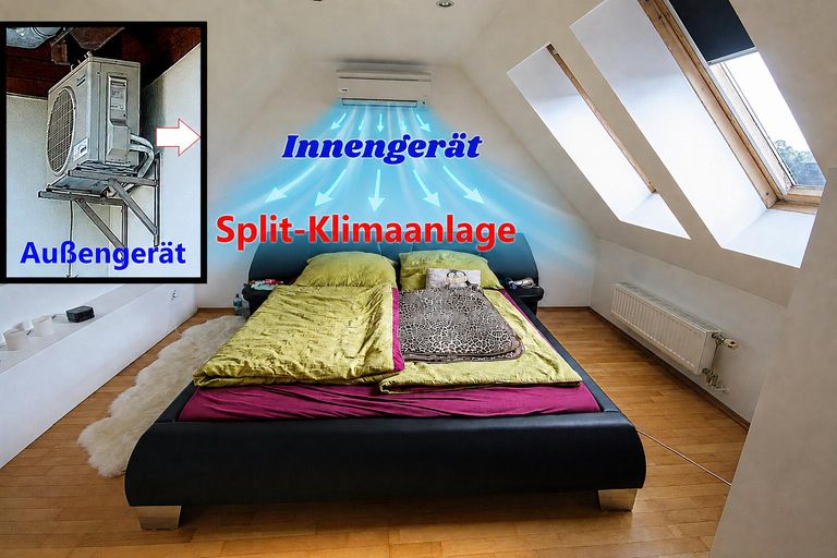 Split-Klimaanlage kühlt die gesamte Wohnung