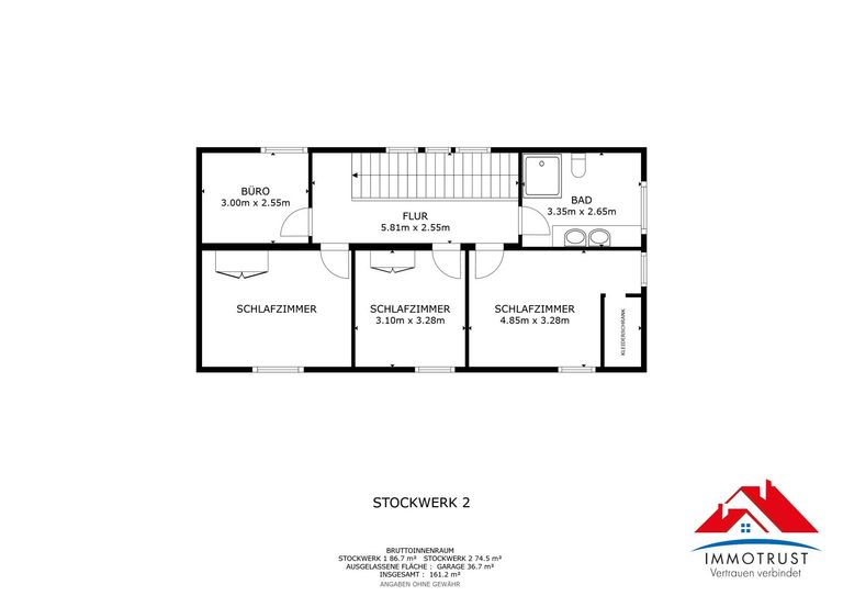 Plan Obergeschoss