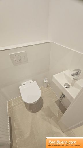 Toilette mit Handwaschbecken