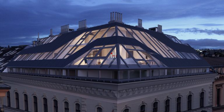 Das Penthouse Frontansicht Visualisierung