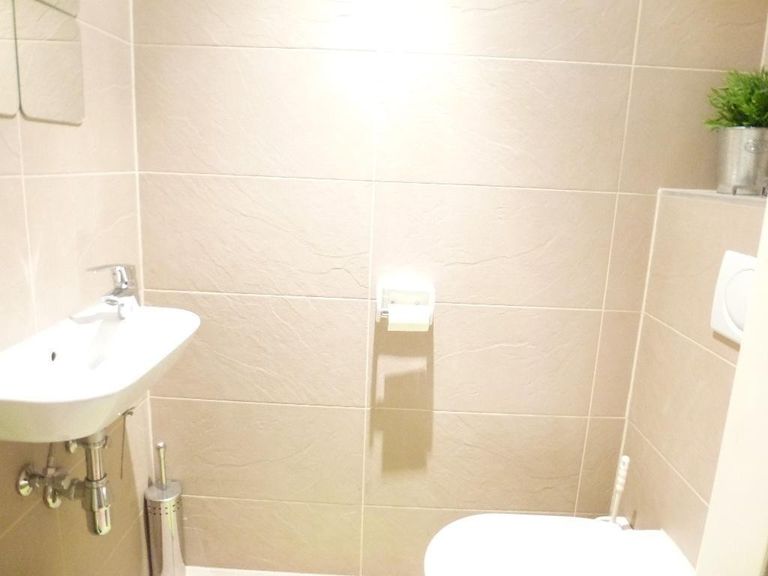 modernes WC mit Waschbecken