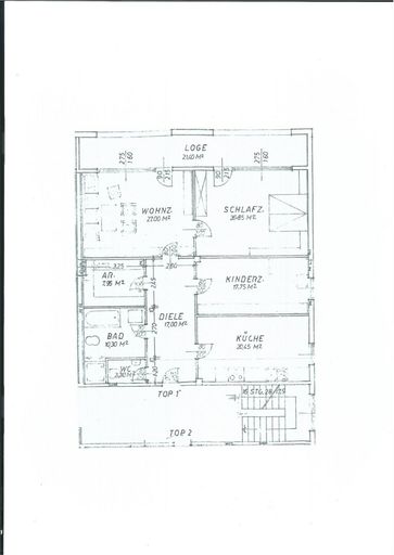 Plan - Große 3,5 Zimmer Wohnung mit Loggia Miete Bergheim Salzburg