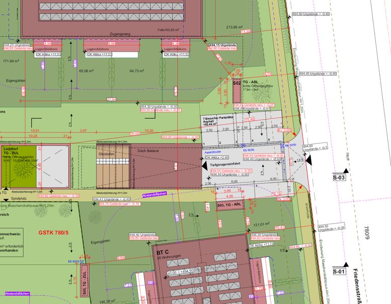 Freistellplatz Nr. 2 Lageplan