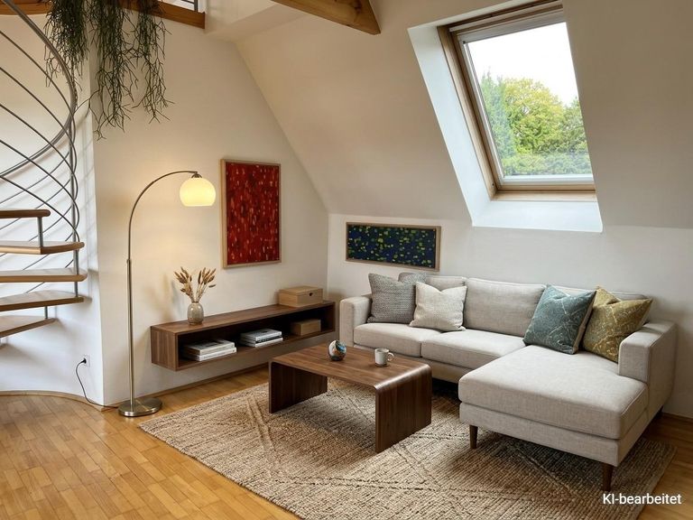 Wohnzimmer mit KI bearbeitet
