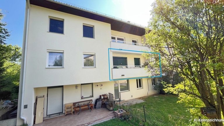 Wohnung Gartenseite markiert