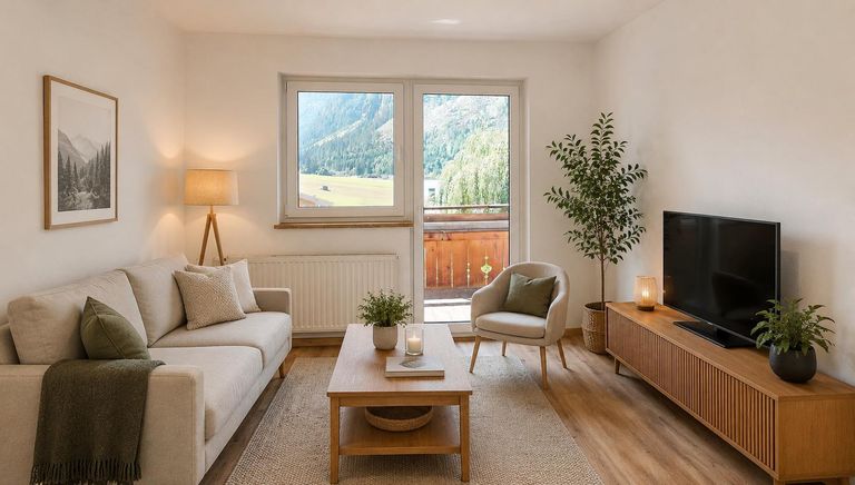 Wohnung - Wohnbereich Visualisierung.
