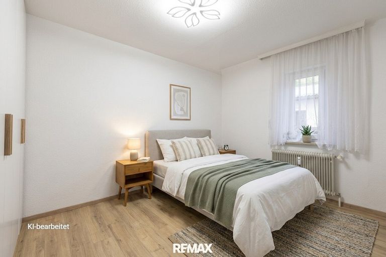 Schlafzimmer - KI möbliert