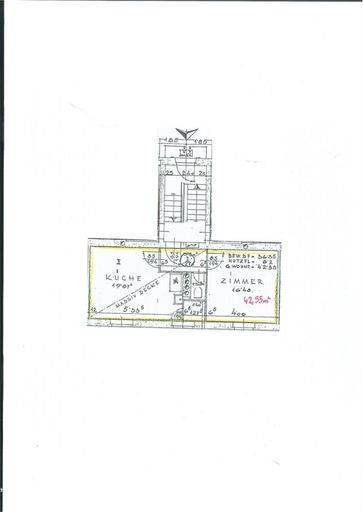 Plan - Renovierungsbedürftige 2 Zimmer Wohnung im Naturparadies Kauf Großveitsch Steiermark