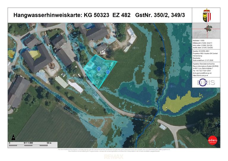Hangwasserhinweiskarte