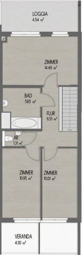 18. Eigentumswohnung 1020 Wien -Grundriss 2. Etage