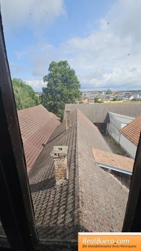 Ausblick vom Dachboden hofseitig