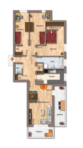Grundriss als schematische Darstellung