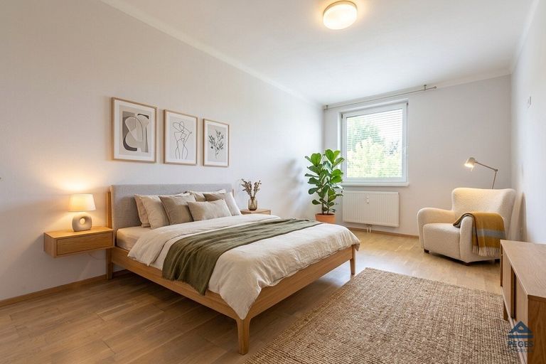 Schlafzimmer - Möbel und Dekoration KI-generiert
