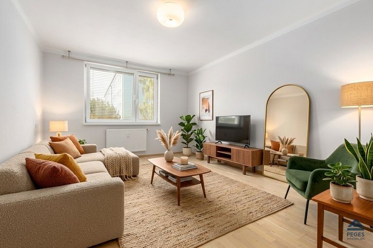 Wohnzimmer - Möbel und Dekoration KI-generiert