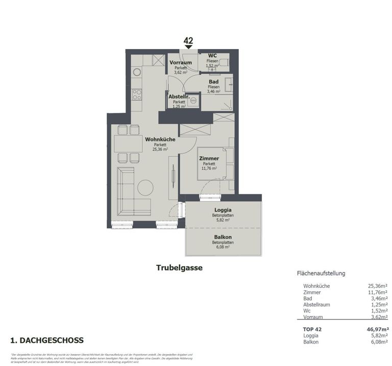 Grundriss TOP 42