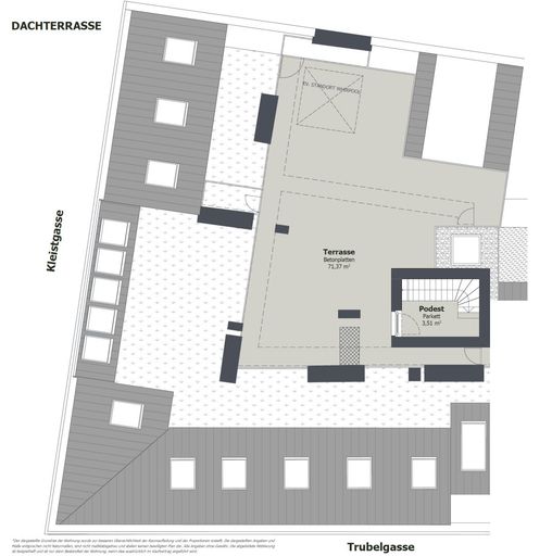Grundriss TOP 46 - Dachterrasse