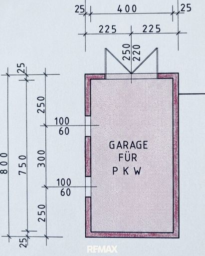 Grundriss Garage