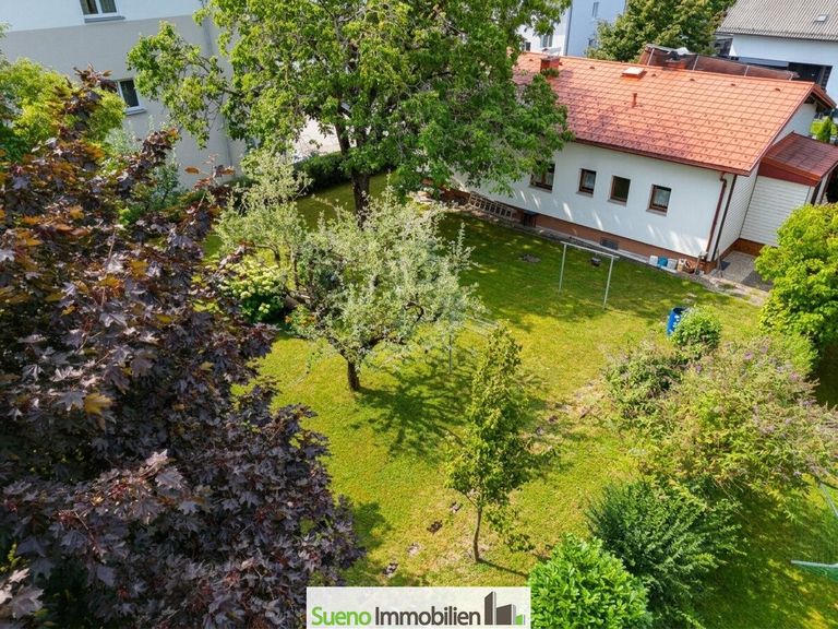 Drohnen-Ansicht Garten