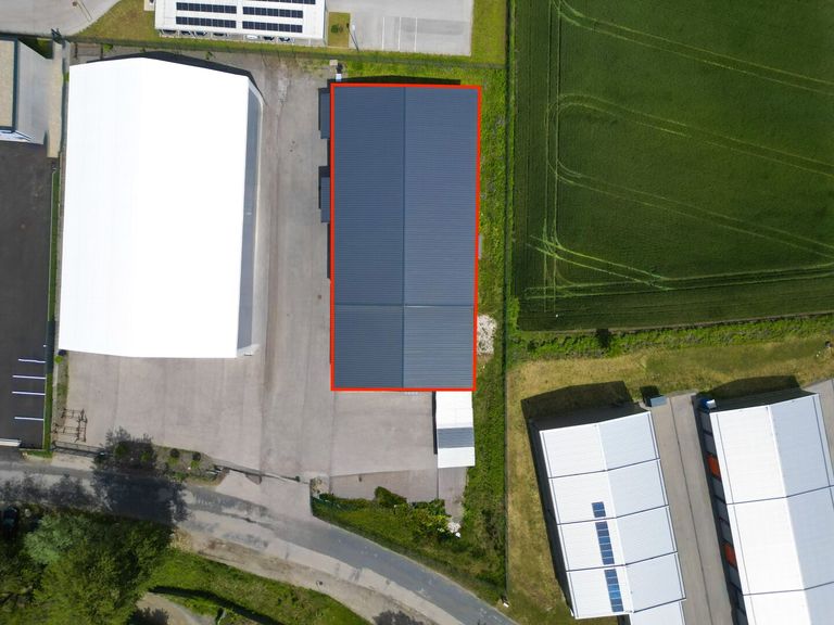 Luftbild Vogelperspektive mit eingezeichnetem Objekt