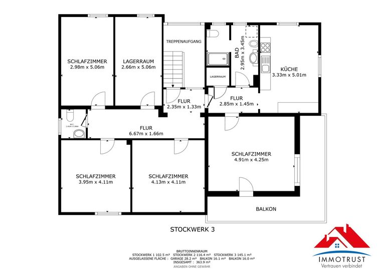Plan Obergeschoss