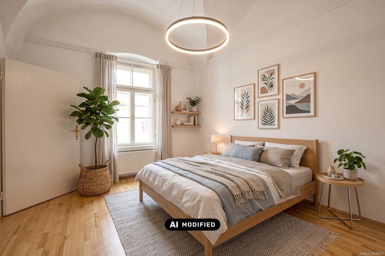 Gestaltungsvorschlag Schlafzimmer mit KI erstellt