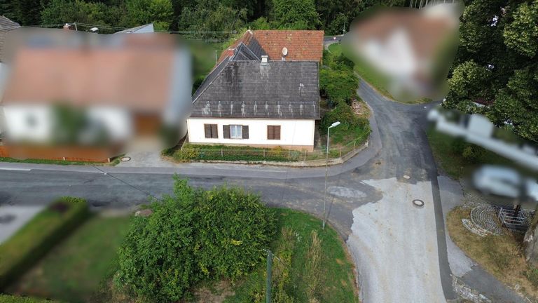 Drohnenbild Straßensicht