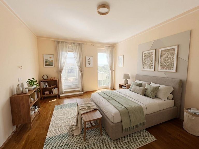 Schlafzimmer virtuell eingerichtet