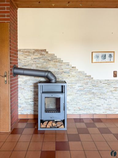 Kaminofen im Wohnzimmer