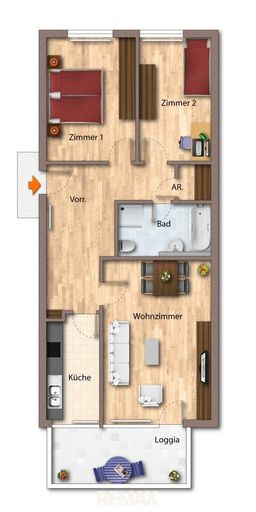 Grundriss als schematische Darstellung