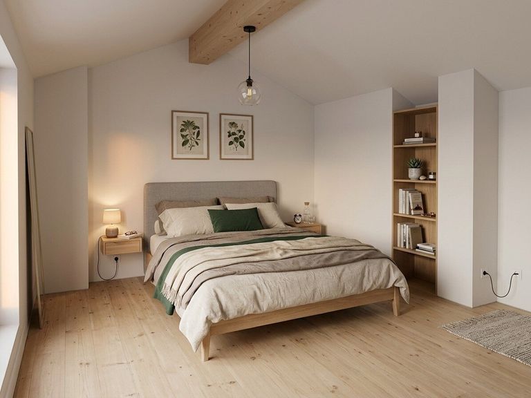 Dachgeschoss Schlafzimmer 1 - KI Bild