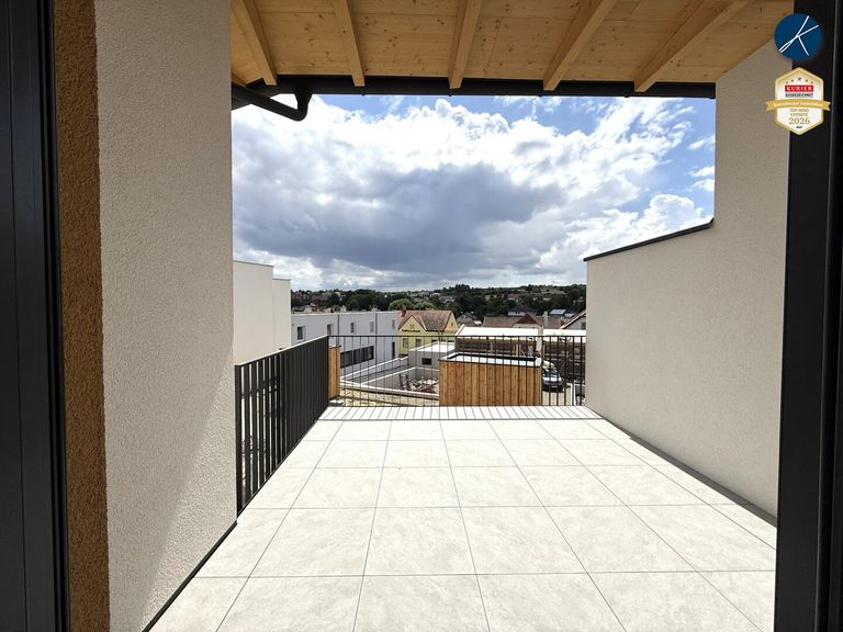 Aussicht auf den Balkon