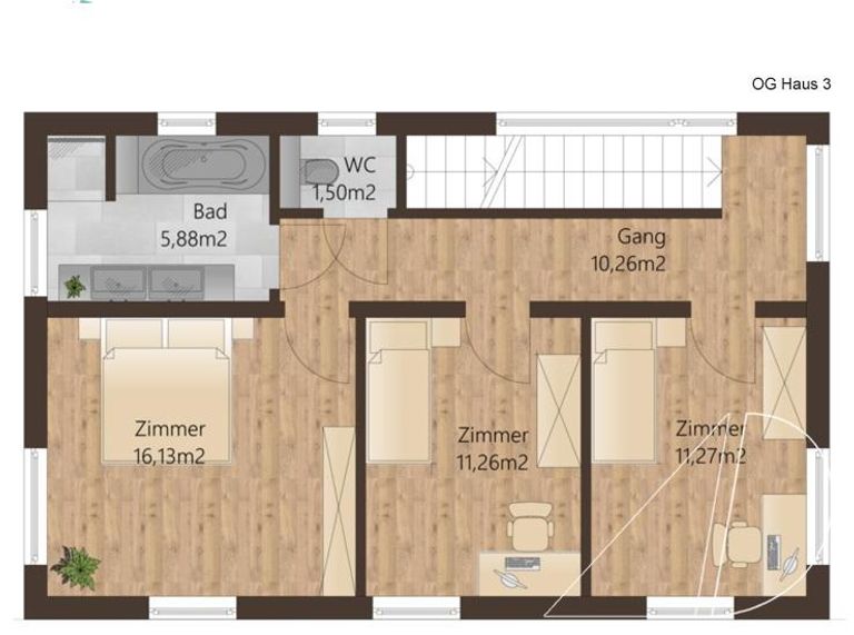 Grundriss OG Haus 3