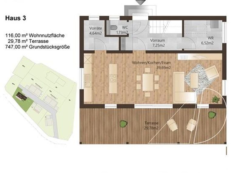 Grundriss EG Haus 3