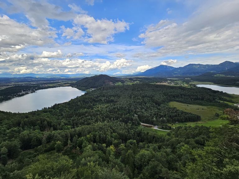Blick auf den Turner- & Klopeiner See v Kitzelberg
