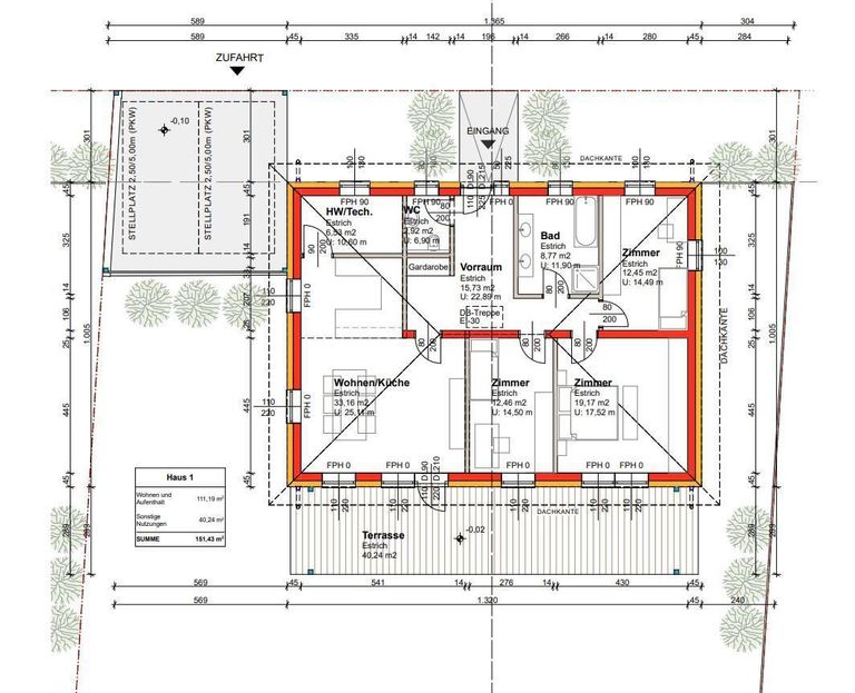Grundriss Bungalow Beispiel