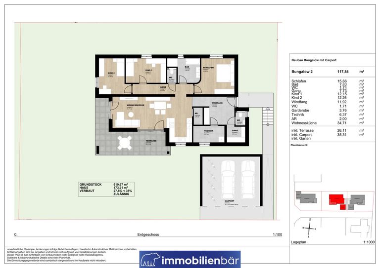 Plan Bungalow Haus 2