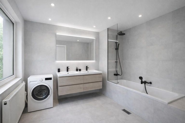 Badezimmer nach Sanierung - KI Vorschlag