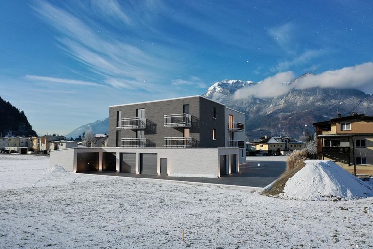 Ansicht auf die Garagen