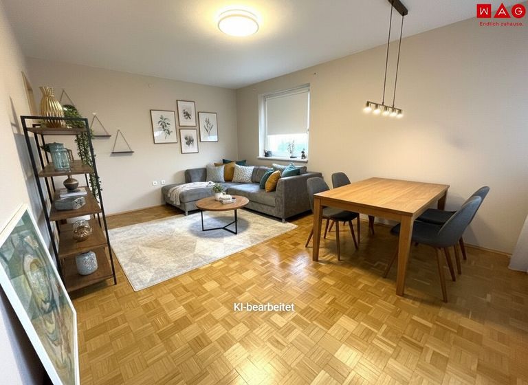 KI generiertes Wohnzimmer/Esszimmer