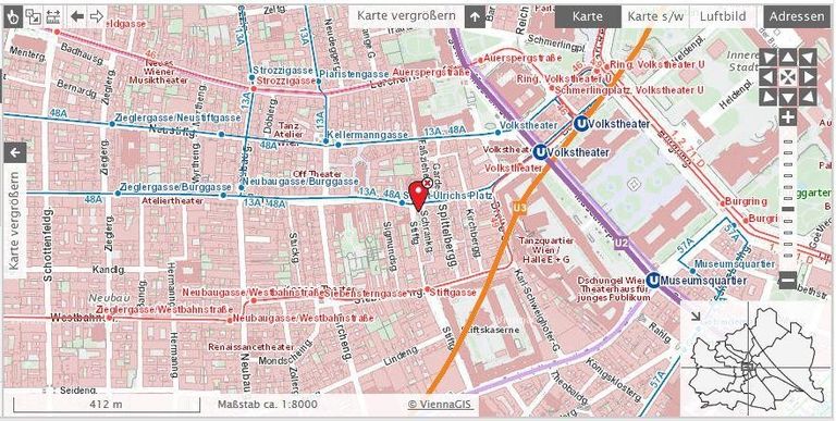 Lageplan mit Öffis